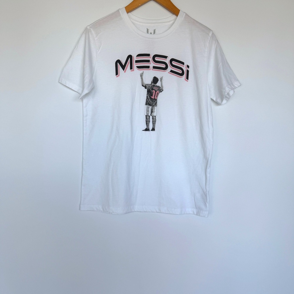 Messi Collection Graphic T-Shirt Mens XXL White Inter Miami Soccer GOAT Tee